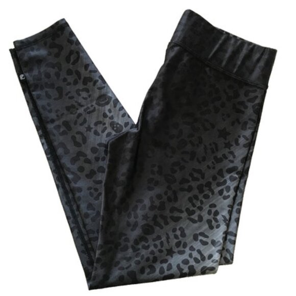 Terez Graphic Print Black and Gray Leggings Womens X-Large NWOT - Picture 1 of 7